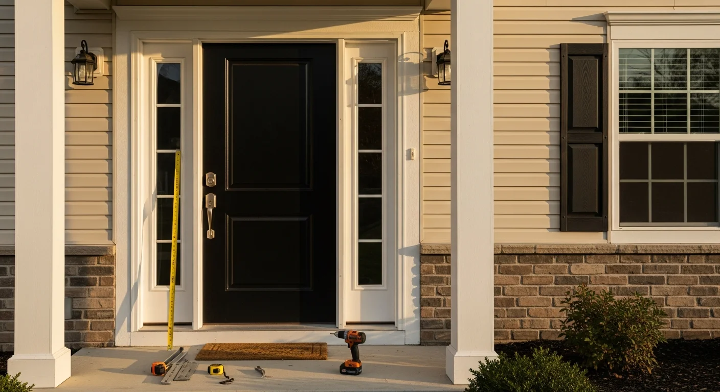 New entry door installed on residential home