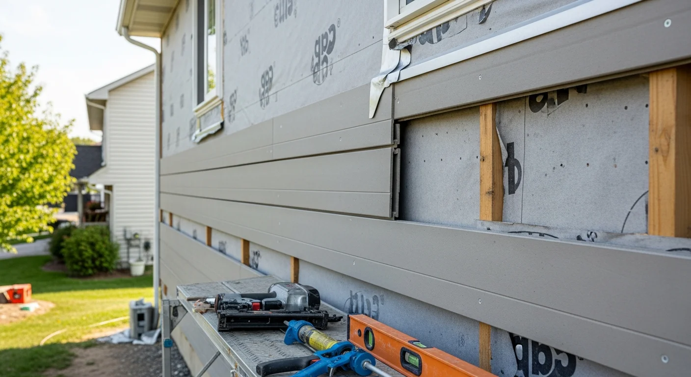 A residential home in Dayton, Ohio with newly installed fiber cement siding showing clean lines, painted finish, and durable exterior protection.