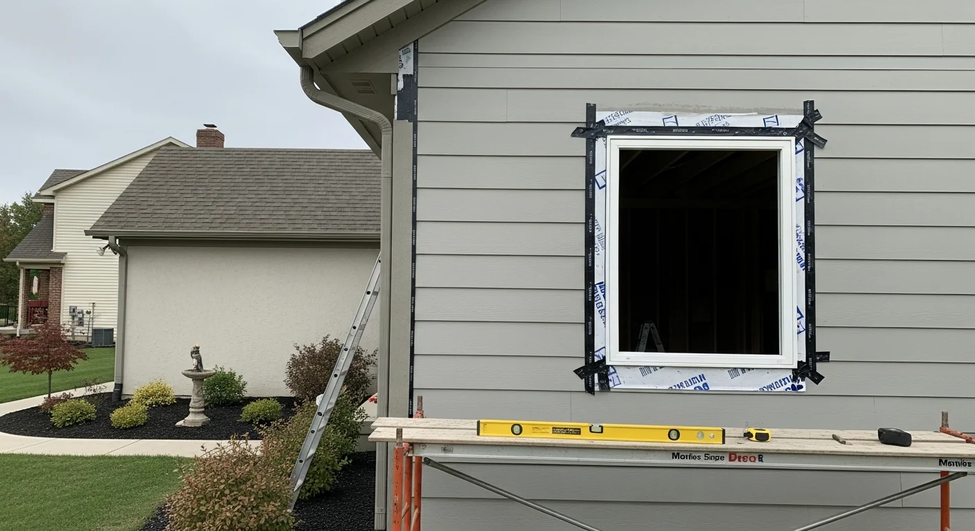 A Smart Exteriors crew installing new siding panels on a residential home in Dayton, Ohio, showing clean lines and proper overlap.
