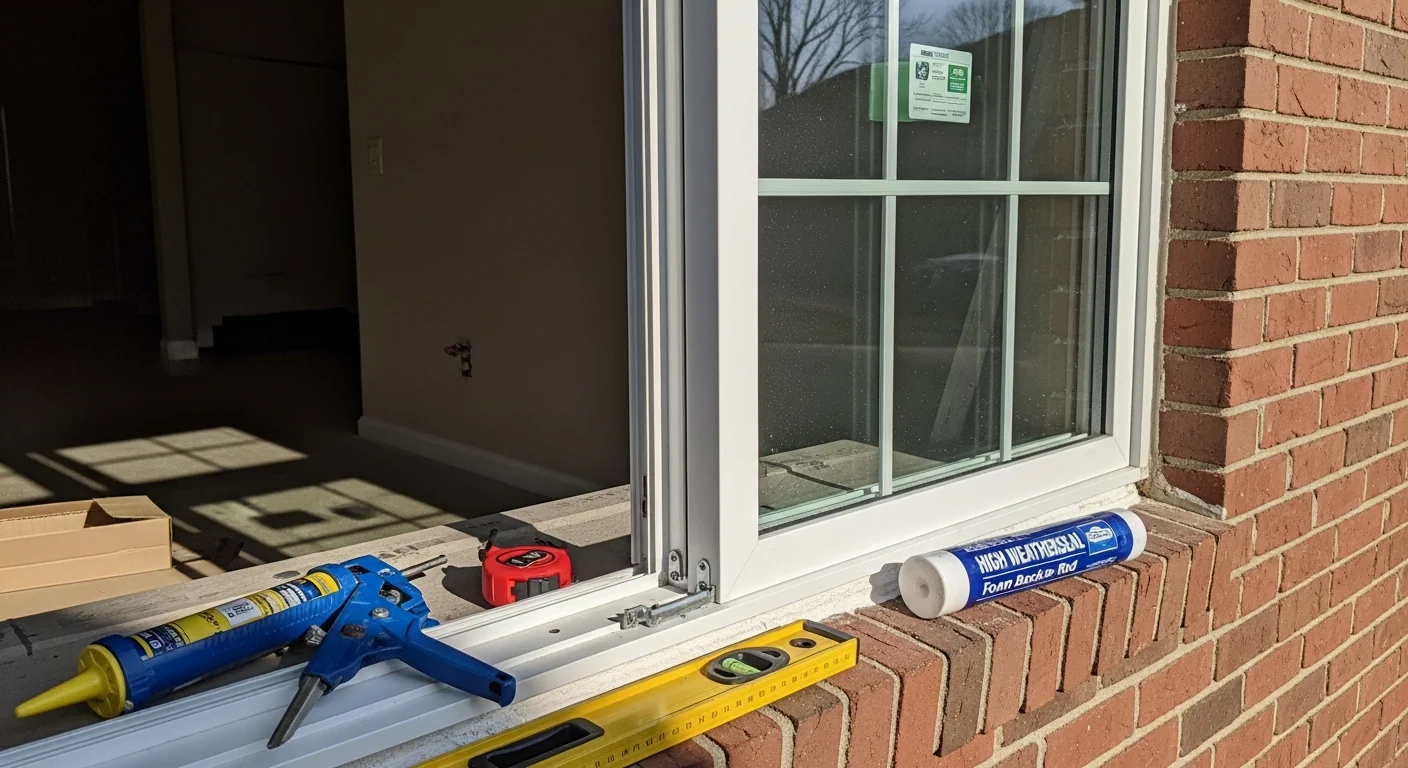 A newly installed sliding window on a residential home in Dayton, Ohio, showing clean frame lines and smooth track operation.